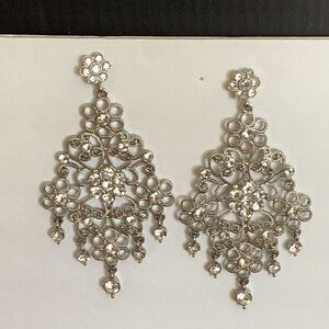 3 1/2 inch Rhinestone Earrings!